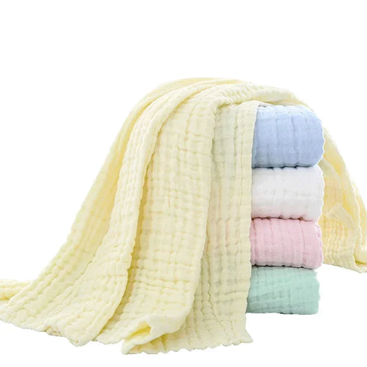 6-Layer Muslin Baby Swaddle Blanket & Bath Towel 105x105cm Baby Muslin Blanket Peaceful Pleasures Health and Wellness