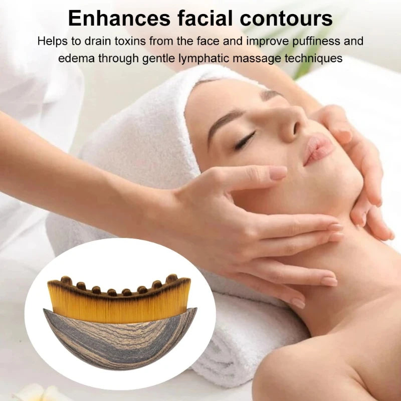 Lymphatic Contour Face Brush,Chin &Jawline Sculpting,Drainage Massager for Face,Ergonomically Designed to Fit The Skin Precisely Peaceful Pleasures Health and Wellness