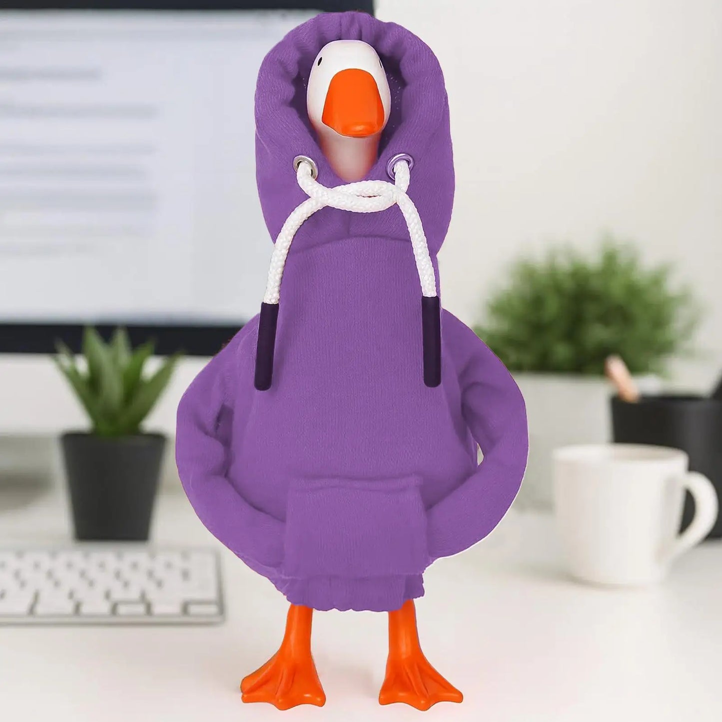 7 Inch Desk Geese Hoodies Outfit Tabletop Animal Costume Decor, Porch Outdoor Party Holiday Decoration Supplies Peaceful Pleasures Health and Wellness