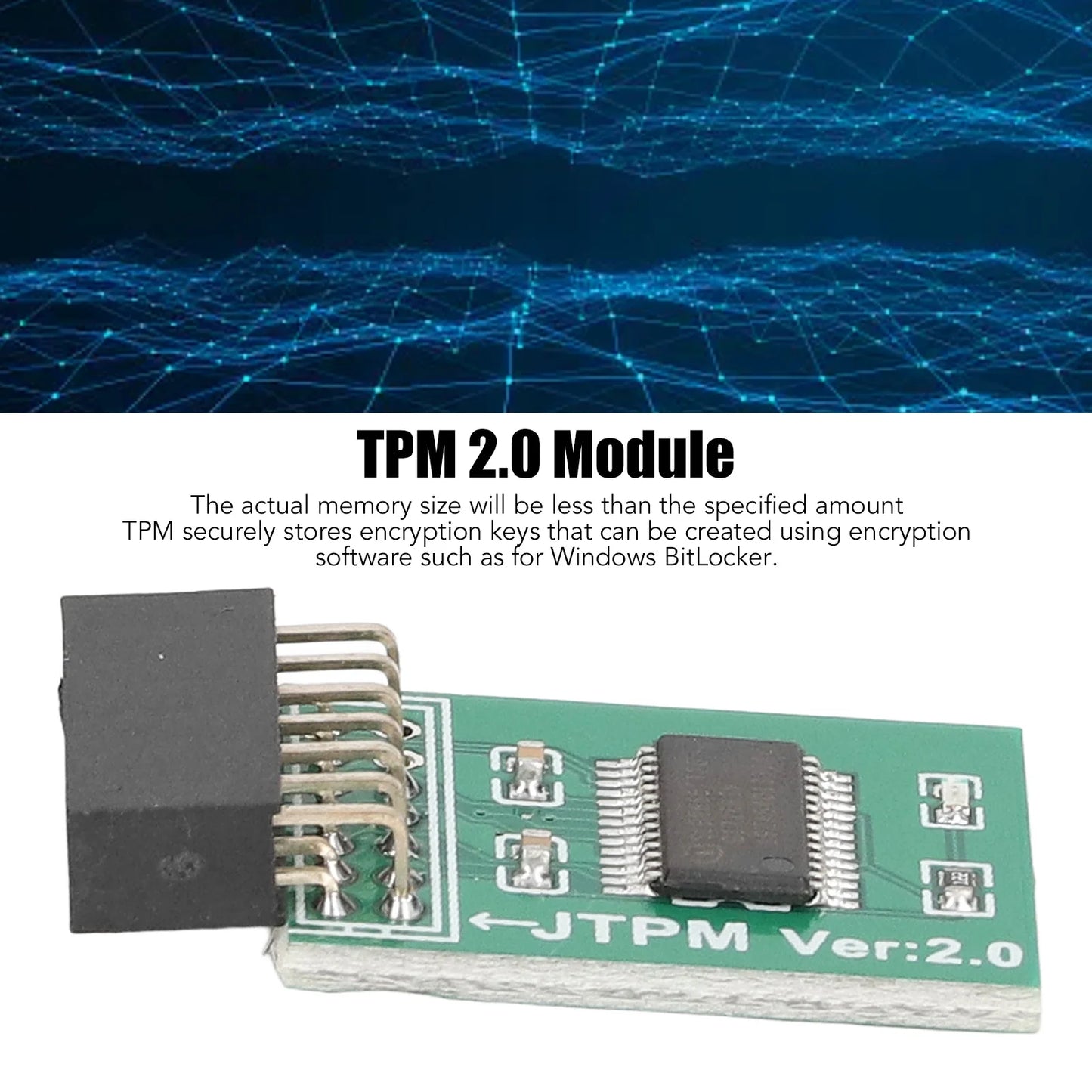 14 Pin LPC Interface TPM Module Board MSI 2 0 Strong Encryption Win11