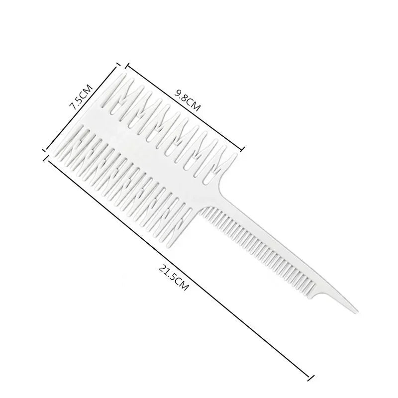 Hair Brush, Wide Tooth Comb, Styling Tool for Hair Dyeing, Highlighting, Barber and Hairdressing Peaceful Pleasures Health and Wellness WHITE