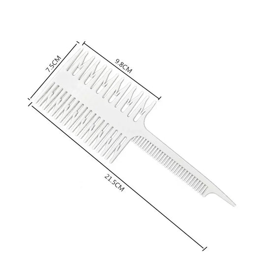 Hair Brush, Wide Tooth Comb, Styling Tool for Hair Dyeing, Highlighting, Barber and Hairdressing Peaceful Pleasures Health and Wellness WHITE