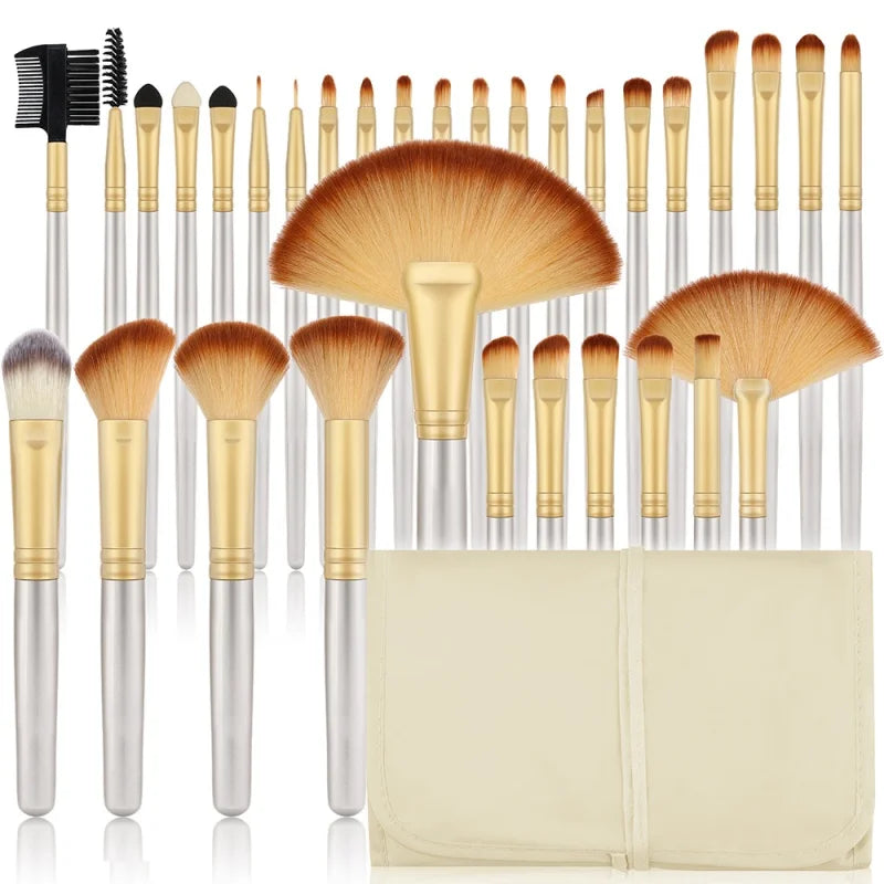RUNTOIN 32-Piece Professional Makeup Brush Set – Face & Eye