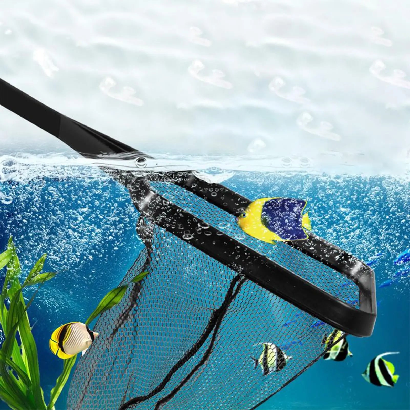 Pool Skimmer Net Portable Pool Strainer Net Aquarium Cleaning Tool Portable Debris Removal Accessories for Fish Tank Tubs Peaceful Pleasures Health and Wellness