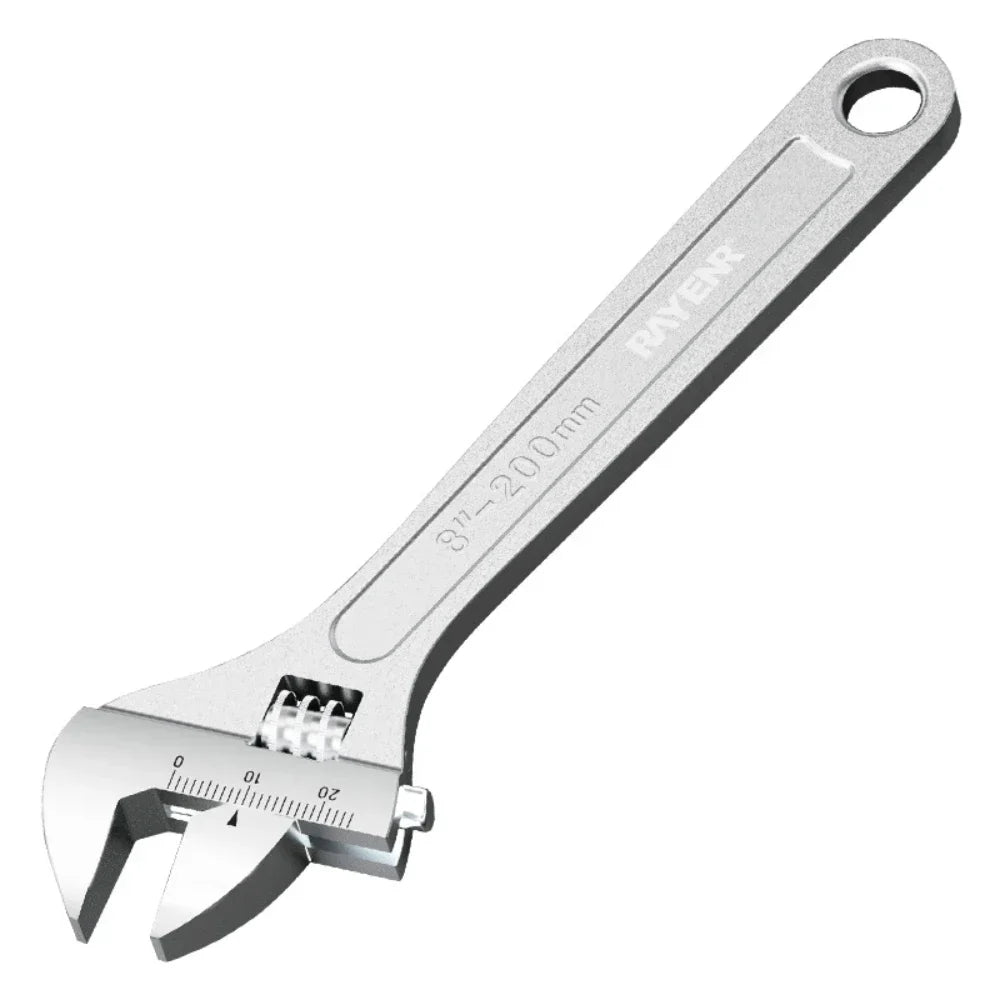 Adjustable Wrench Large Openin Long Handle Universal Spanner Clamp Wrench Carbon Steel Mechanical Workshop Hand Repair Tools Peaceful Pleasures Health and Wellness