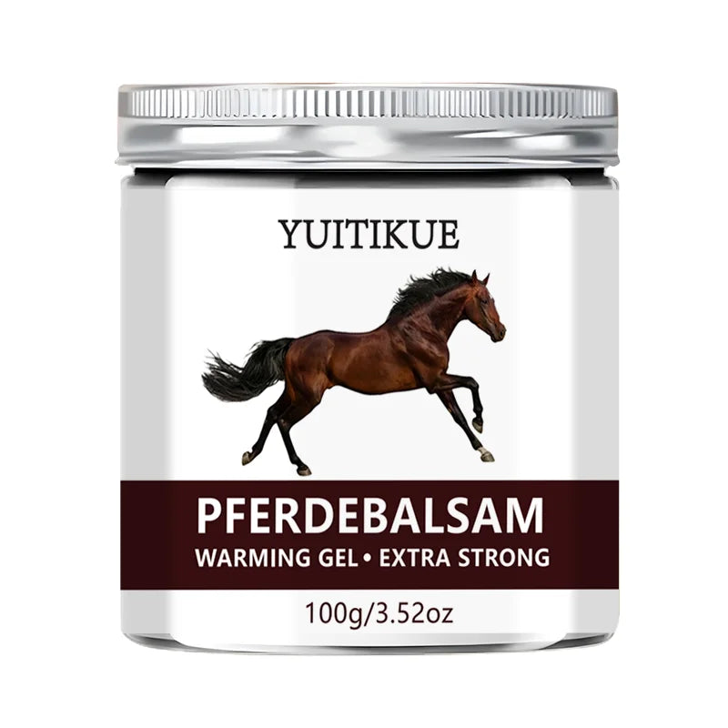 YUlTlKUE Pferdebalsam Warming Gel Extra Strong Muscle Comfort Body Care Warming Relief Balm 100g Peaceful Pleasures Health and Wellness 1pc 100g