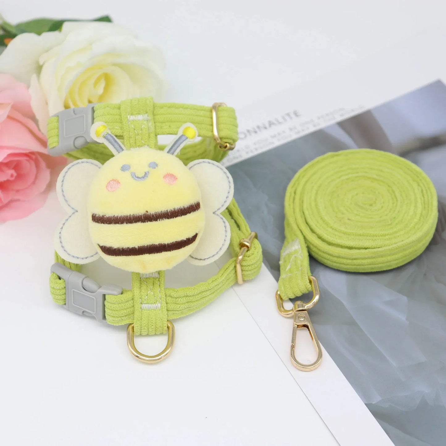 Bee Vest Harness for Puppies & Cats | Animal Shape Walking Harness