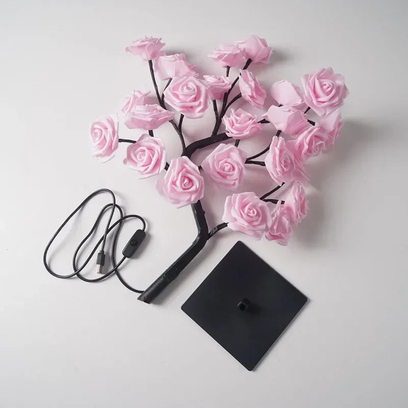 LED Rose Flower Tree USB Night Light | Home & Wedding Decor