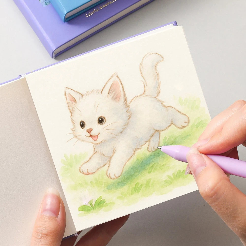 96 Sheets Mini Drawing Book Oil Painting Square Portable Blank