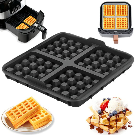 Silicone Air Fryer Biscuit & Waffle Mold Set – Non-Stick Tray Silicone Baking Mold Oasis Select