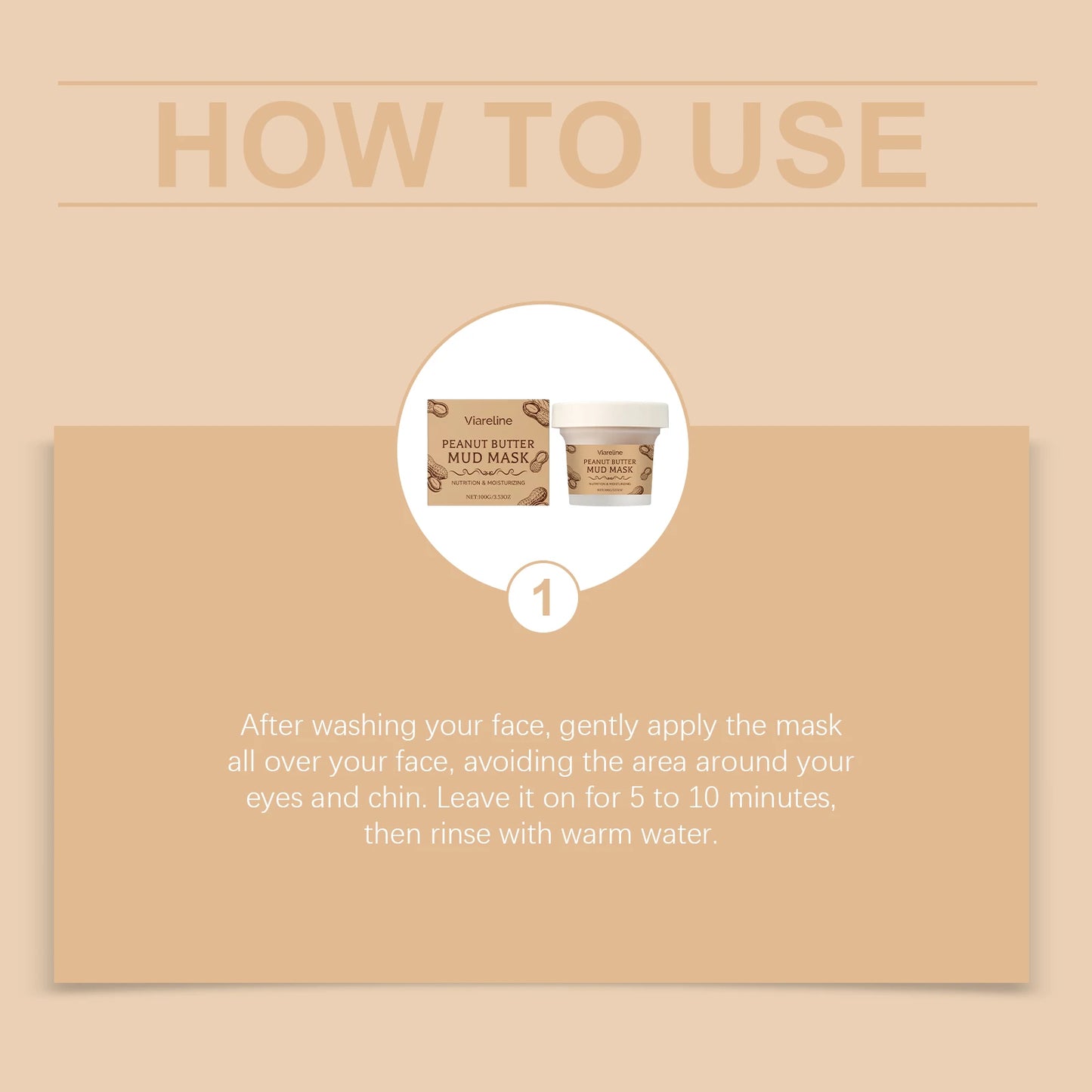 Viareline Peanut Mud Mask – Hydrating Pore-Cleansing Face Mask