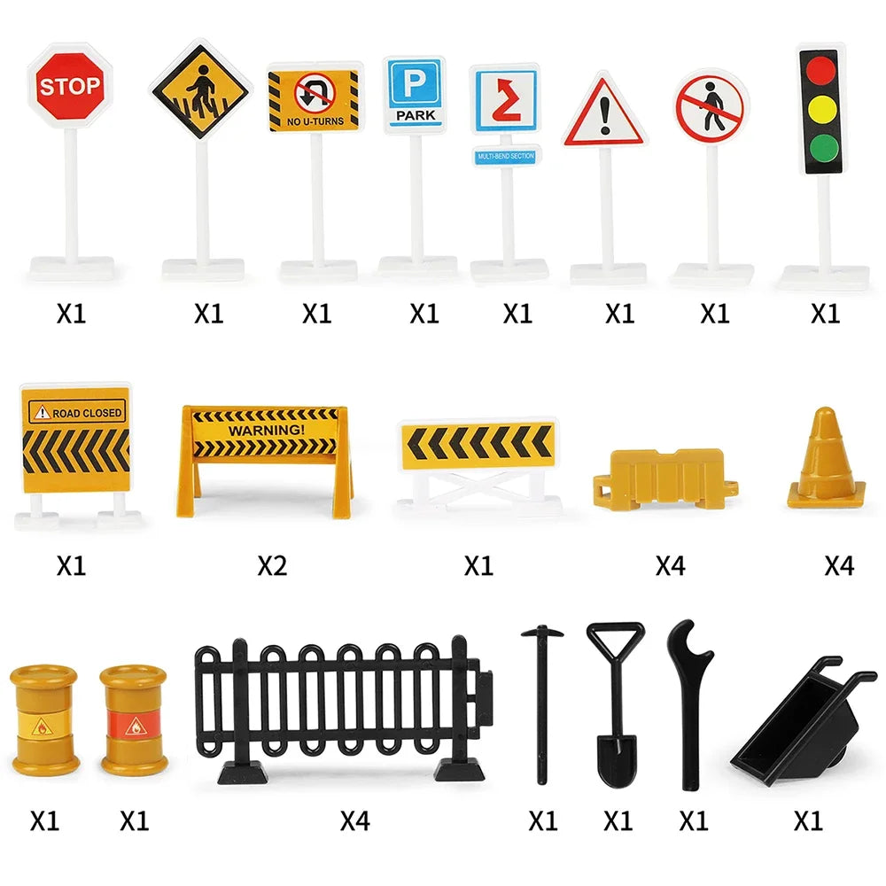 Large City Road Map DIY Scene Signs Car Parking Lot Game Children