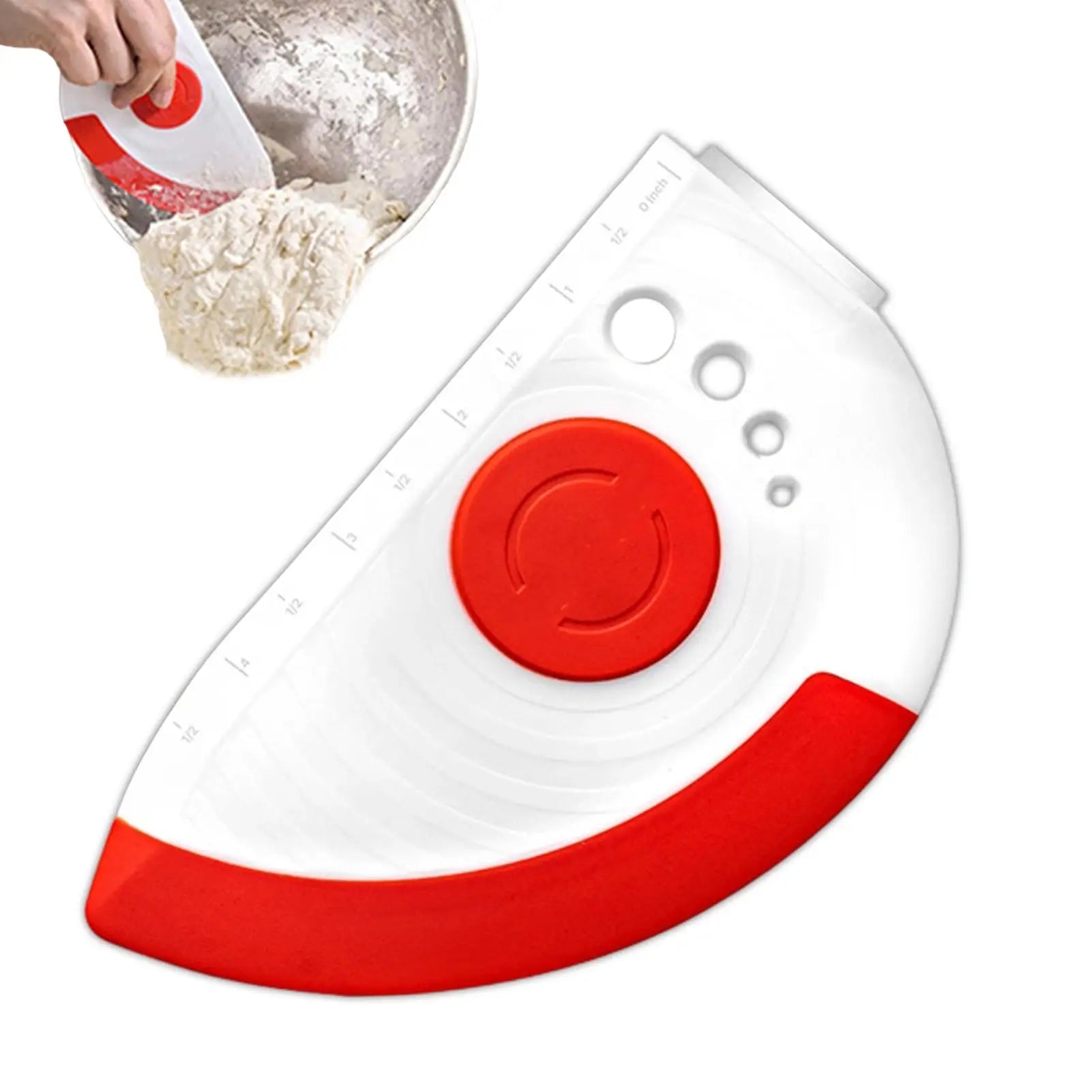 5-in-1 Dough Scraper Bowl Cooking Spatula Silicone Bowl Scraper for Household Kitchen Bread Dinning Dough Pastry Pizza Cake Peaceful Pleasures Health and Wellness
