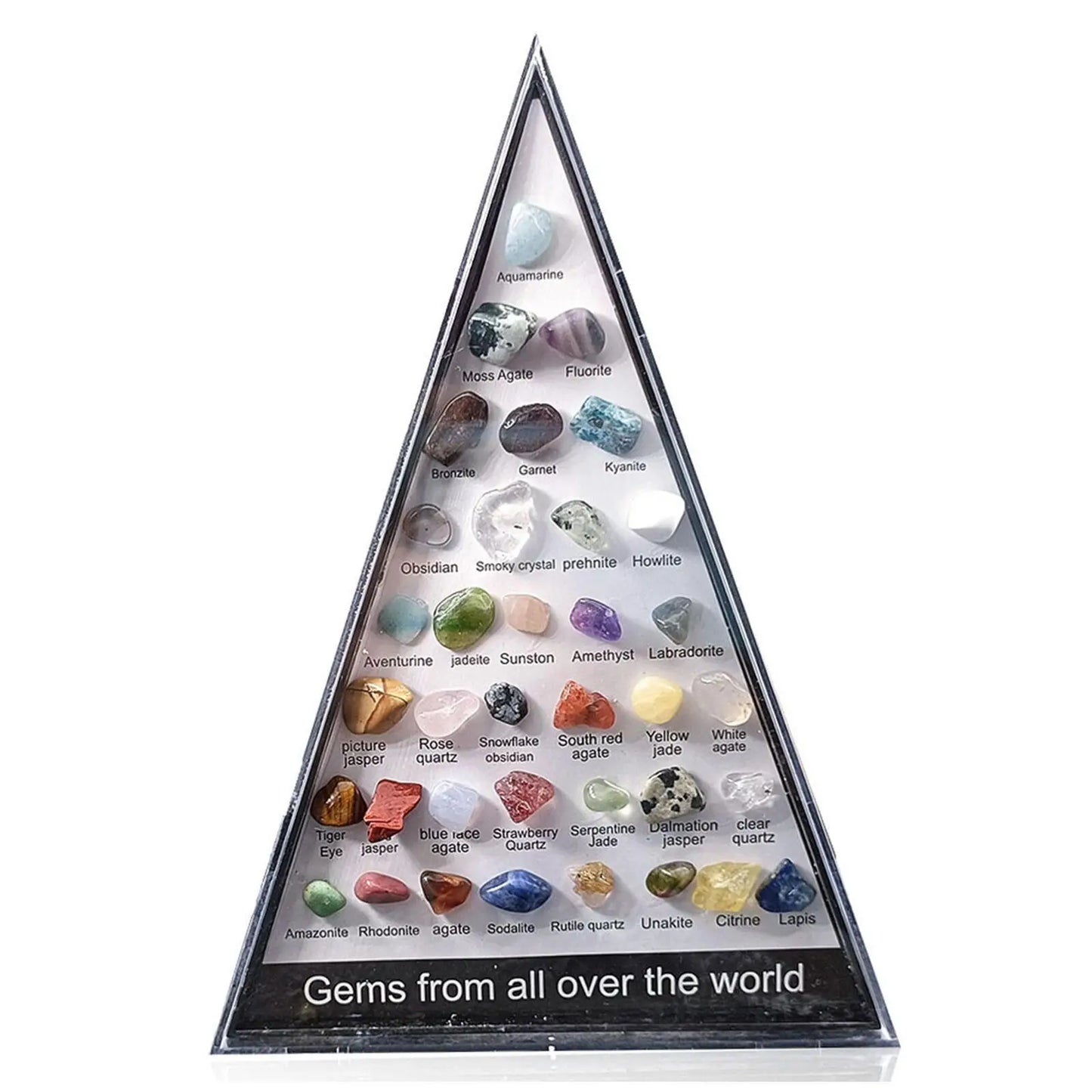 36-Piece Rock & Mineral Geology Gem Kit | Natural Crystals