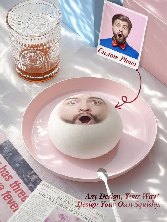 Customized Face Stress Relief Ball Funny Expression Squishy Personalized Photo Soft Ball White Gag Gift Anxiety Relief Desk Toy Peaceful Pleasures Health and Wellness