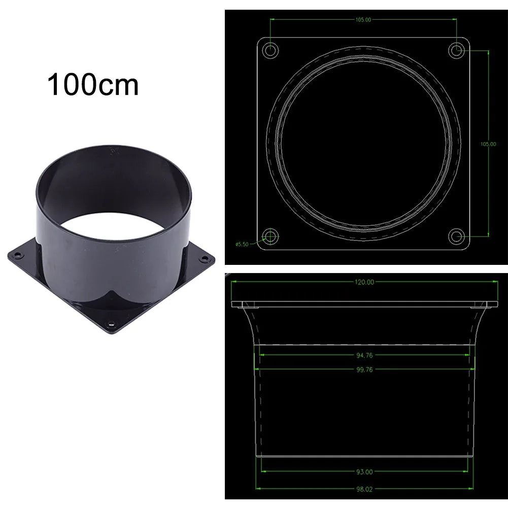 ABS Wall Flange Connector Ventilation Pipe Air Ducting Connection