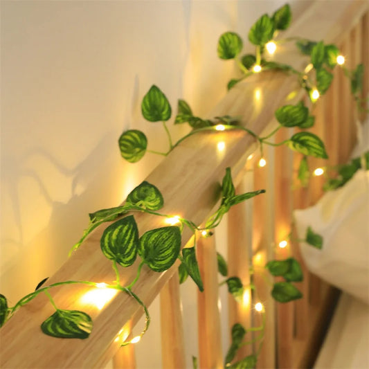 Flower Leaf LED String Lights – Battery Powered Fairy Decor LED String Lights Peaceful Pleasures Health and Wellness Green Dill 2M 20LED-Battery
