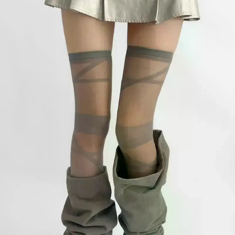 Lolita Thigh High Stockings – Ultra-Sheer 15D Crystal Silk Nylon