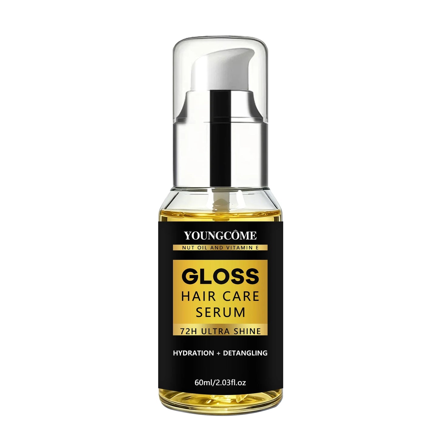 YOUNGCOME Nut Oil & Vitamin E Hair Serum | 72H Shine & Frizz Control