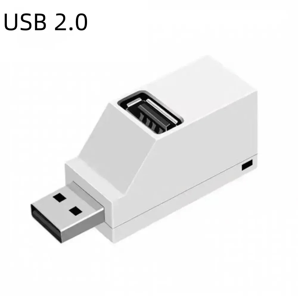 1pc 3-in-1 USB Hub 3.0 5Gbps High Speed Splitter Adapter Mini USB Expander Extender OTG Adapter for Laptop PC Peaceful Pleasures Health and Wellness White USB 2.0