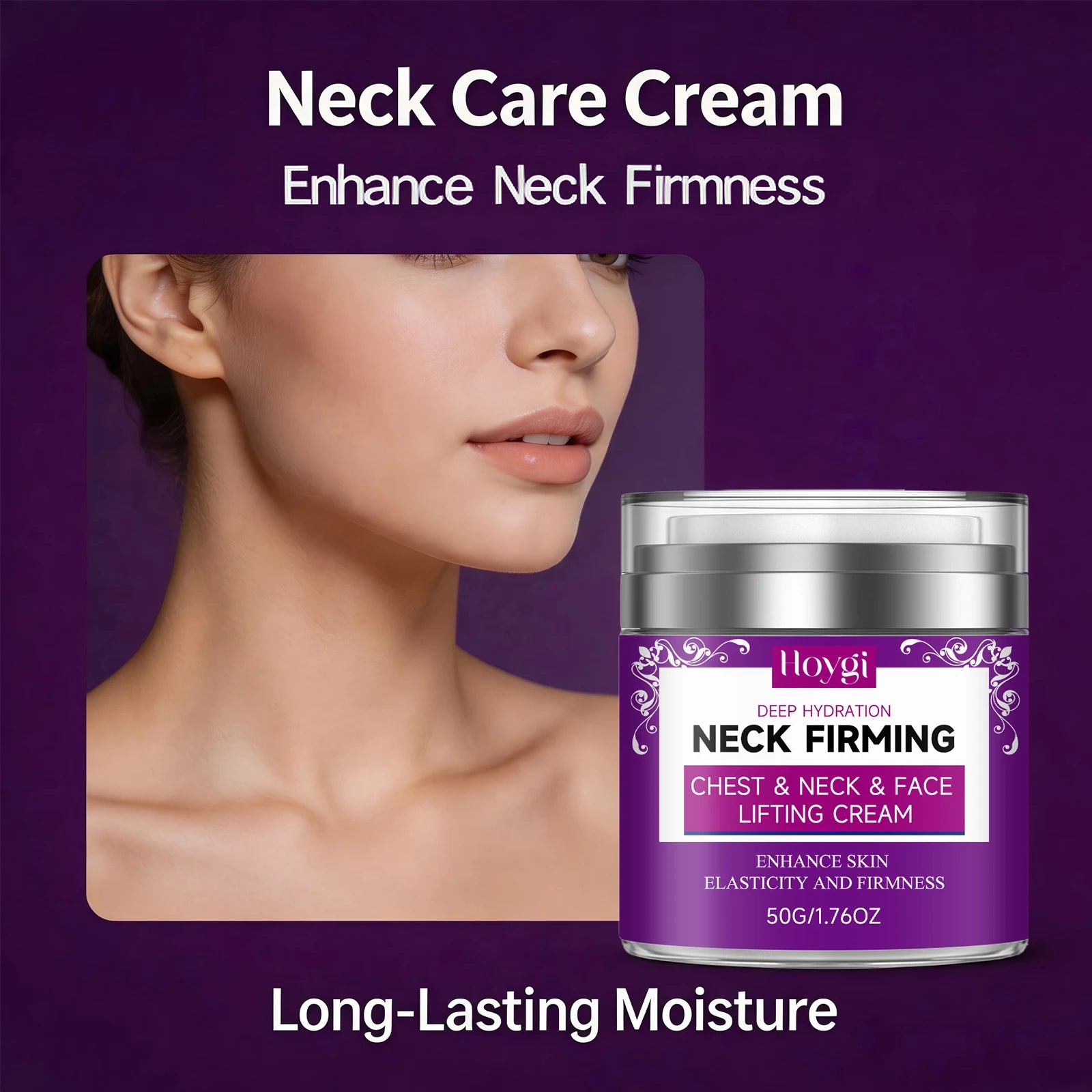 Neck Firming Cream for Chest & Neck & Face Lifting Tightening Fade Fine Lines Enhances Skin Elasticity Moisturizing Smooth Cream Peaceful Pleasures Health and Wellness