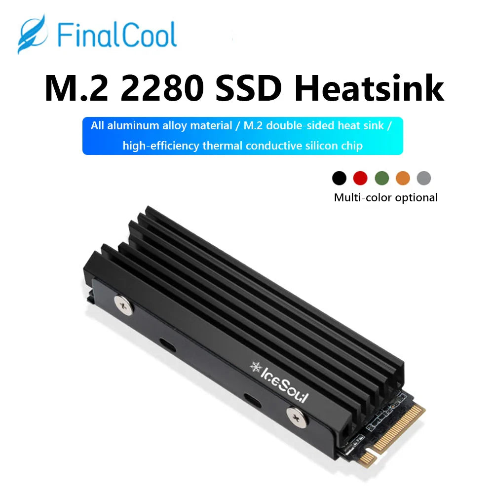 FinalCool M.2 2280 NVMe SSD Aluminum Heatsink & Thermal Pad