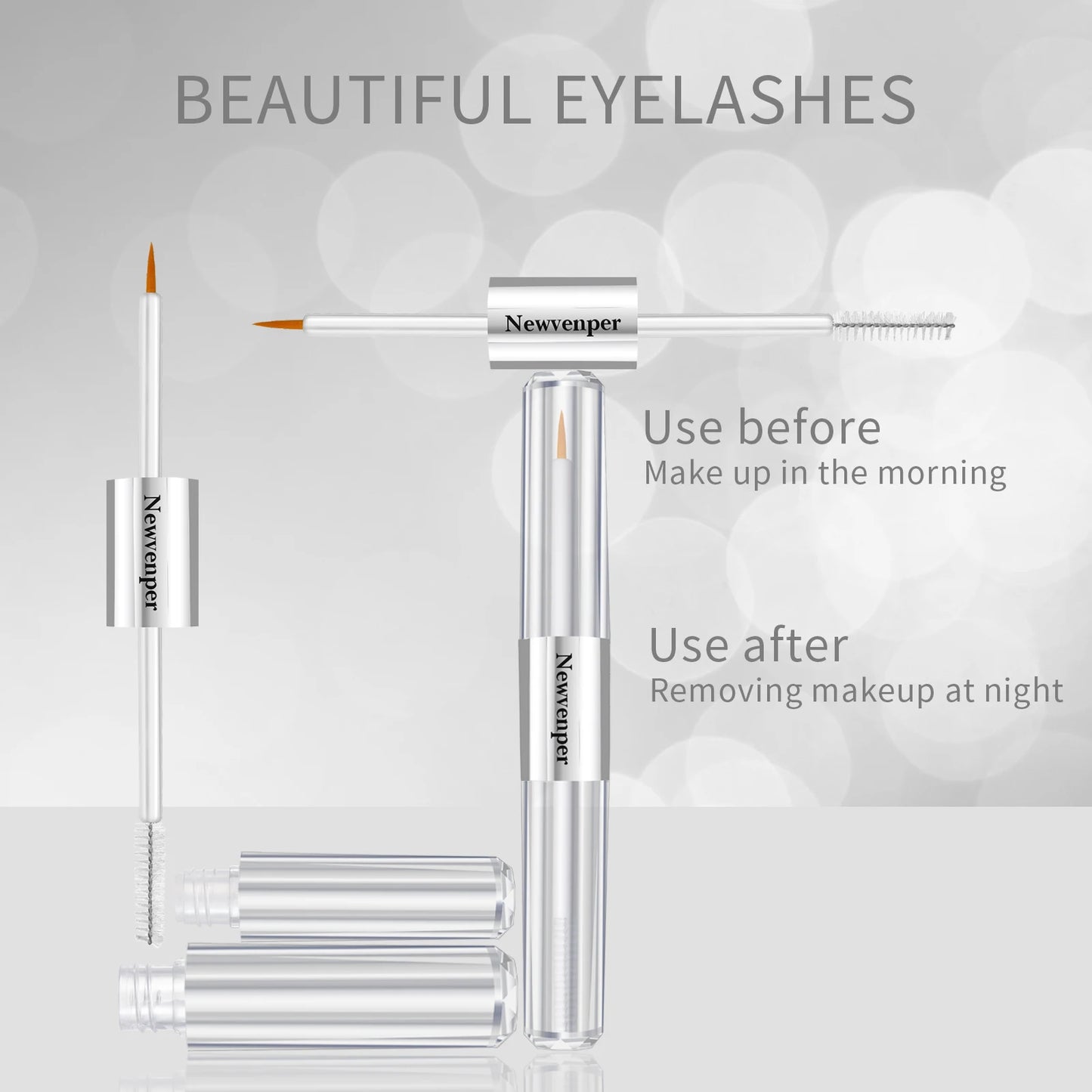 Eyelash Enhancer Serum with Double Brush Design Peaceful Pleasures Health and Wellness