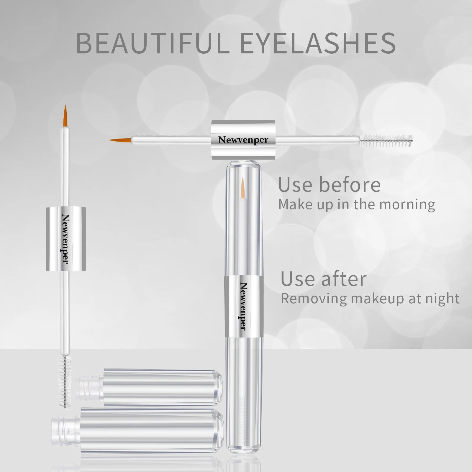 Eyelash Enhancer Serum with Double Brush Design Peaceful Pleasures Health and Wellness