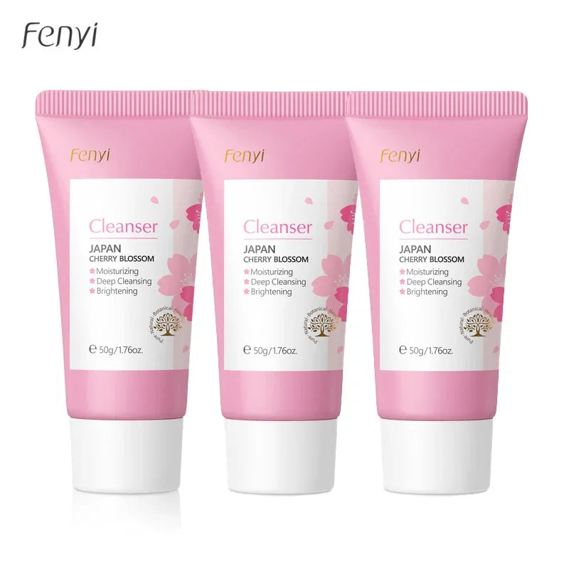 Sakura Foam Facial Cleanser – Brightening & Acne Control 50g Peaceful Pleasures Health and Wellness 3pcs