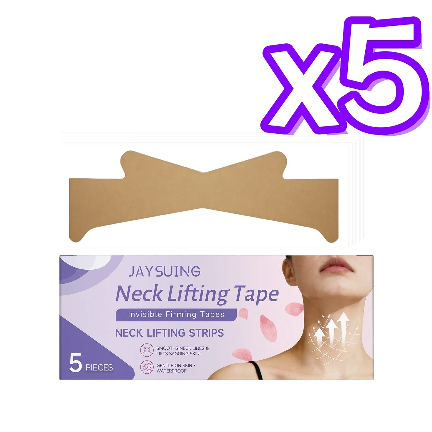 Jaysuing Collagen Neck Firming Mask – Anti-Wrinkle Patches 5pc