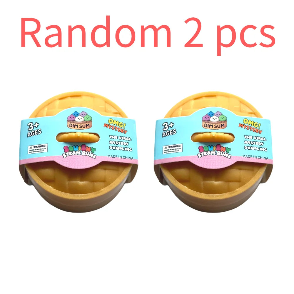 Mini Dumpling Squeeze Toy | Bamboo Steamer Fidget Stress Ball