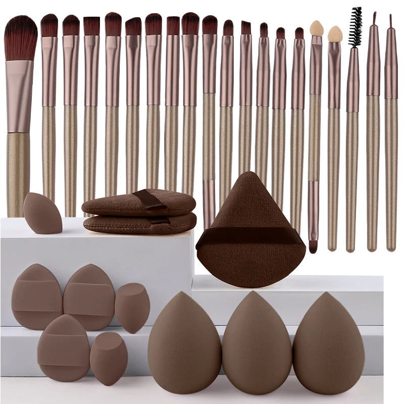 RUNTOIN 20PCS Makeup Brush Set – Soft Synthetic Bristles Makeup Brush Set Peaceful Pleasures Health and Wellness MB-20BN-12BN