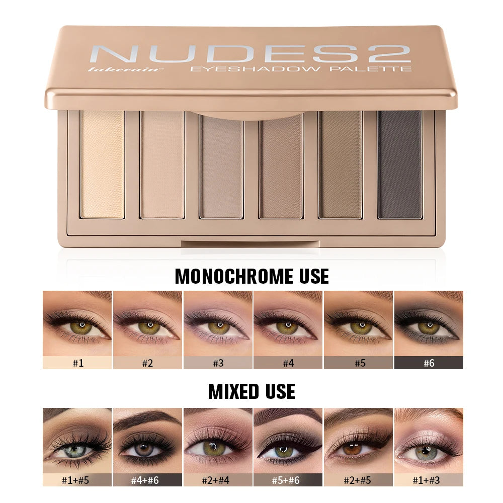 Lakerain Eyeshadow Palette Long-Lasting Eye Makeup Rich Pigment Neutral Shades Blendable Color Matte Nudes Eyeshadow Palette Peaceful Pleasures Health and Wellness