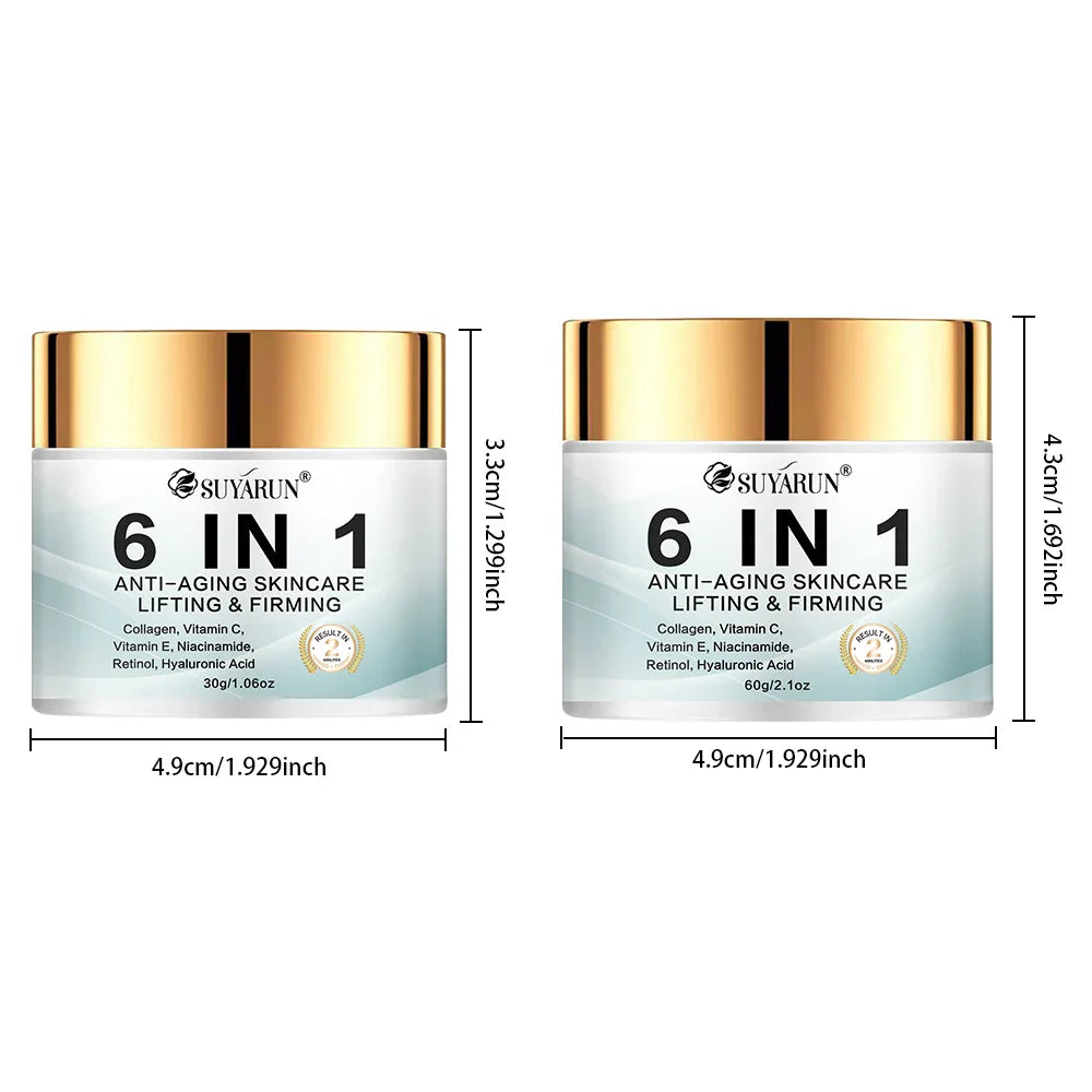 SUYARUN 6-in-1 Anti-Aging Face Cream | Collagen, Firm & Bright