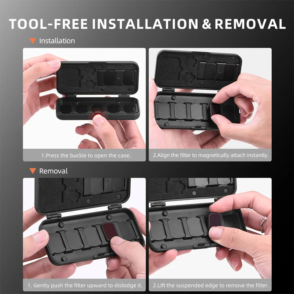 VODOOL Filter Case for DJI Osmo Pocket 3 – Shockproof Box