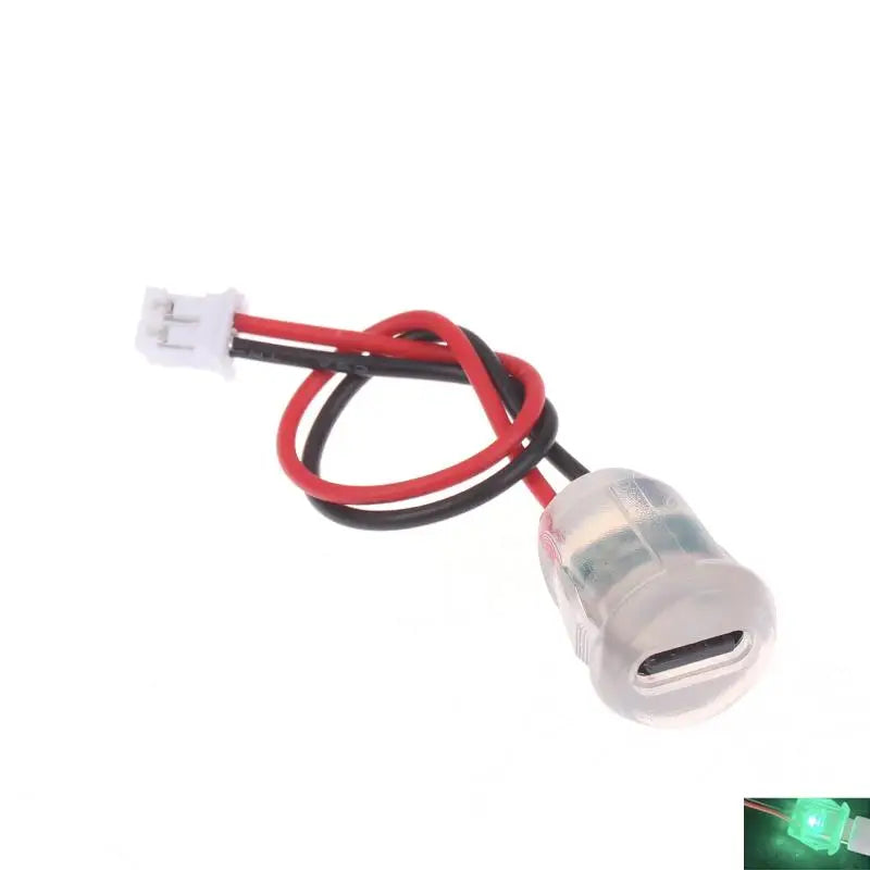 USB Type-C Female Socket 3A 5V LED Water-Resistant Pigtail USB-C Charging Socket Peaceful Pleasures Health and Wellness A2 2Pcs