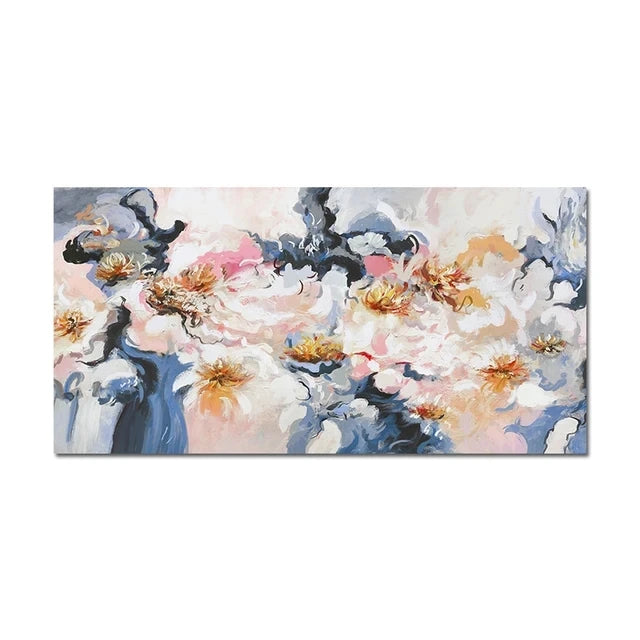 Modern Abstract Gold Flower Oil Painting on Canvas Posters and Prints Wall Art Canvas Painting Wall Picture for Home Decorati Peaceful Pleasures Health and Wellness N 40x60cm Unframed