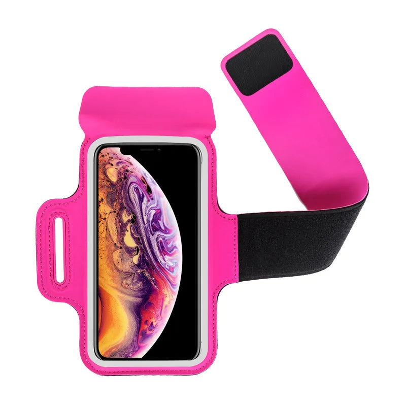 mini cell phone armband for run Sport bag women Cell phone running bag for mobile phone wrist stand for men Sports Accessories Peaceful Pleasures Health and Wellness Rose red