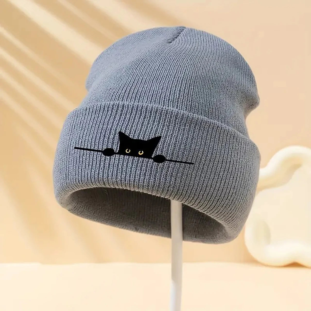 Cute Cat Ear Beanie – Unisex Knit Winter Warm Hat