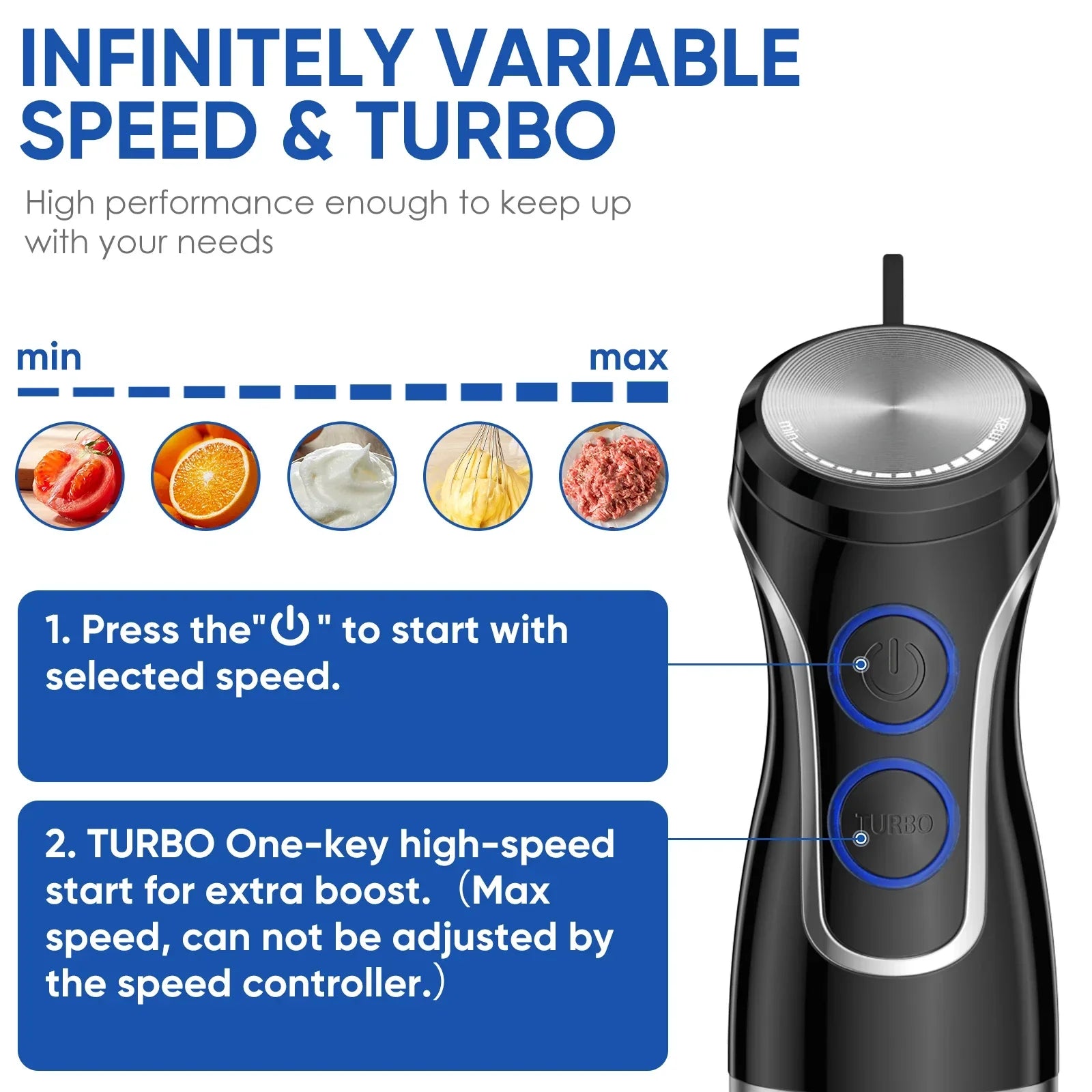 BioloMix 5-in-1 Immersion Hand Blender 1500W | Food Processor Peaceful Pleasures Health and Wellness