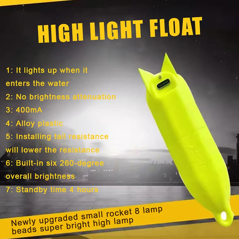 360° LED Night Fishing Float – Super Bright Glow Fish Finder