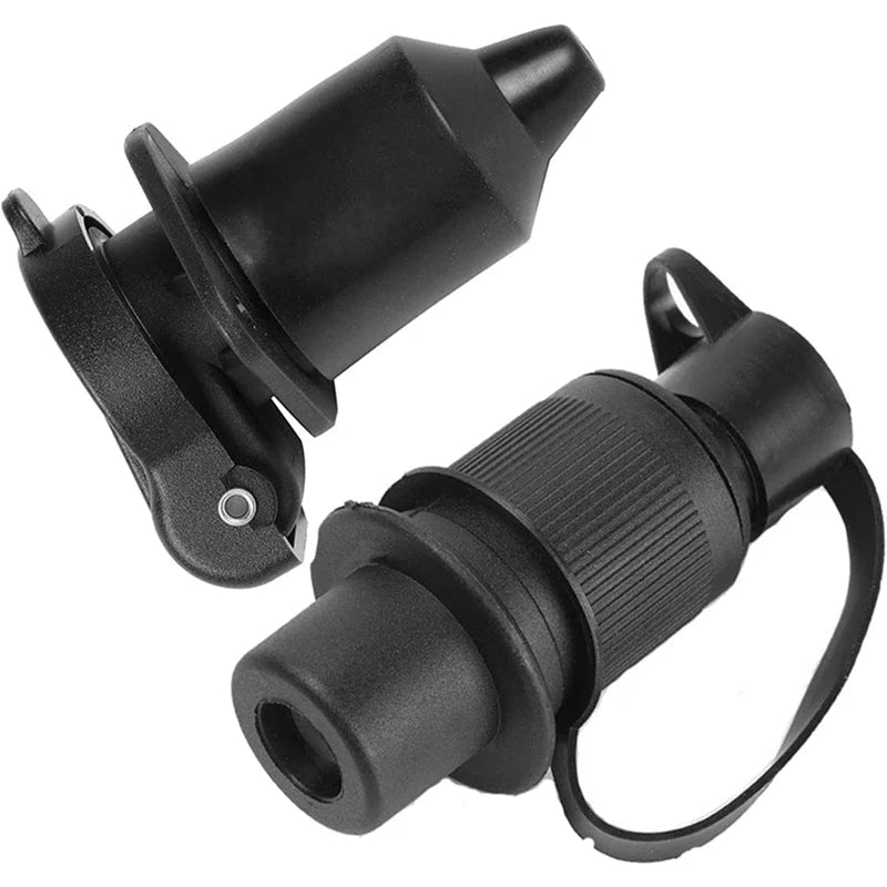 3-Pin Round Trailer Connector Plug & Socket 12V – RV Caravan Truck