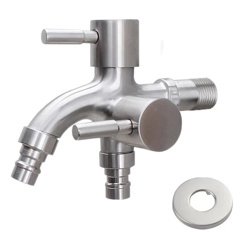Dual Spout Faucet – Double Outlet for Laundry Sink & Washer