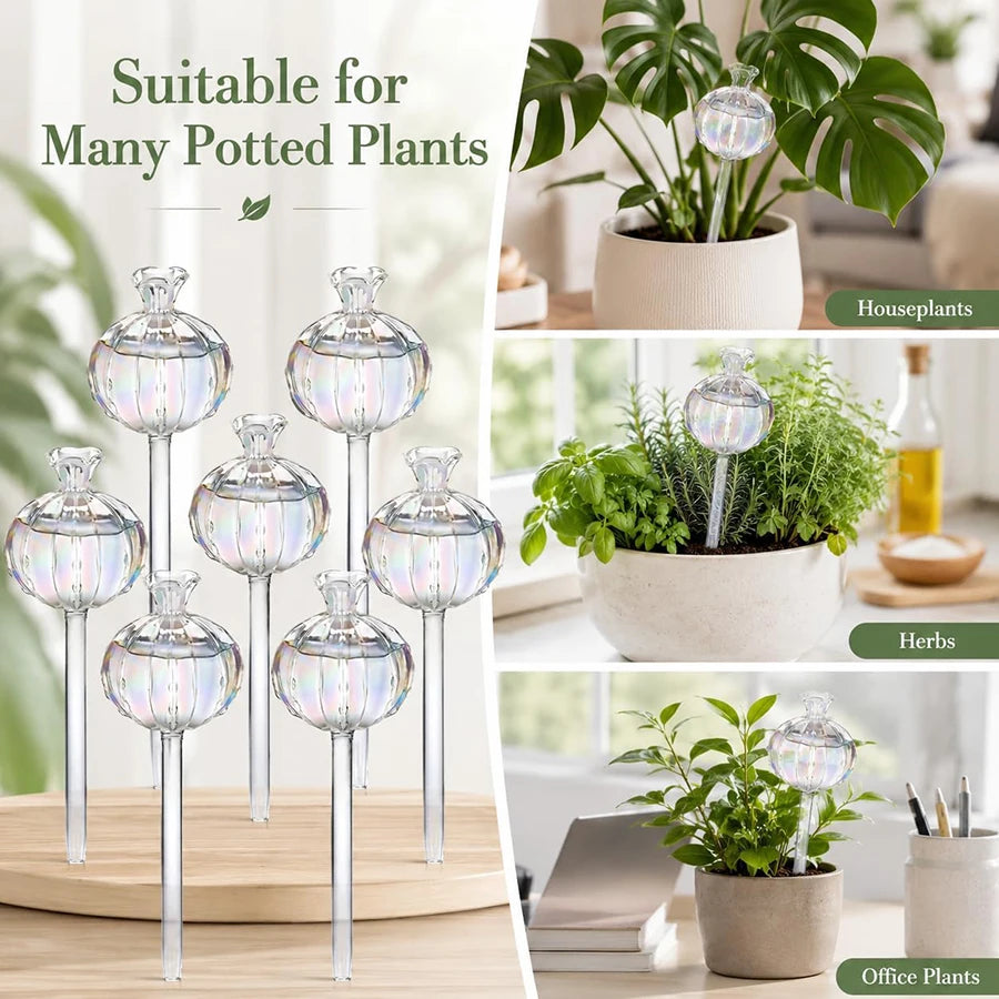 4-Pack Plant Watering Globes – Plastic Self-Watering Bulbs for Automatic Irrigation of Indoor & Outdoor Potted Plants