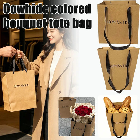 Kraft Paper Tote Bags with Satin Handle | Gift & Wedding Bags Gift Tote Bags Peaceful Pleasures Health and Wellness