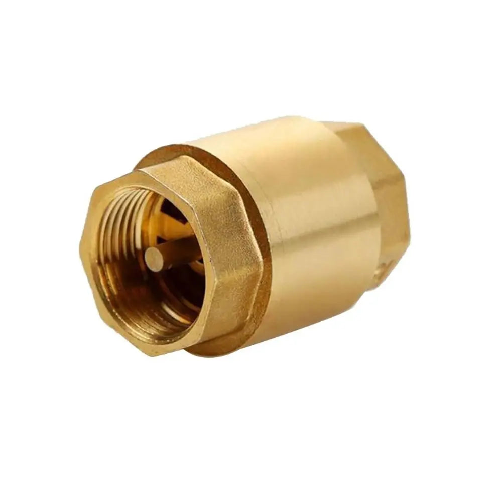 Brass NPT Check Valve 1/2" 3/4" 1" In-Line One-Way Spring Valve