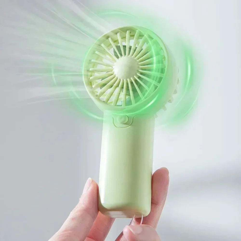 Cute Mini Portable Handheld Fan | Low Noise, AAA Battery Powered