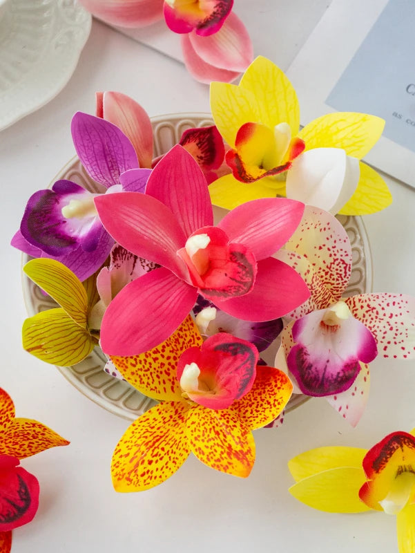 Silk Orchid Artificial Flowers 20/40PCS – Wedding & Home Decor