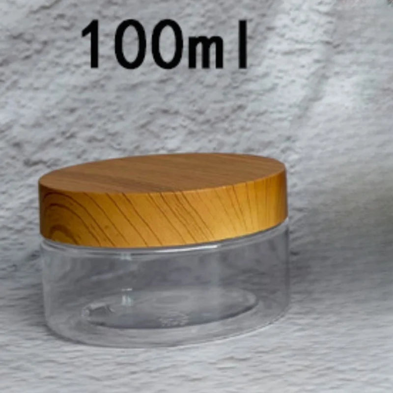 Clear Plastic Cosmetic Jars with Lids | Travel Storage Containers