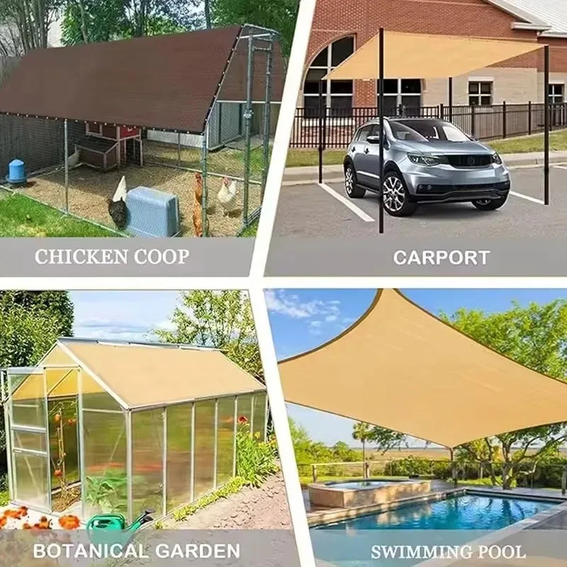 Sun Shade Net 2x2m/2x4m – HDPE UV Block Mesh for Yard & Patio
